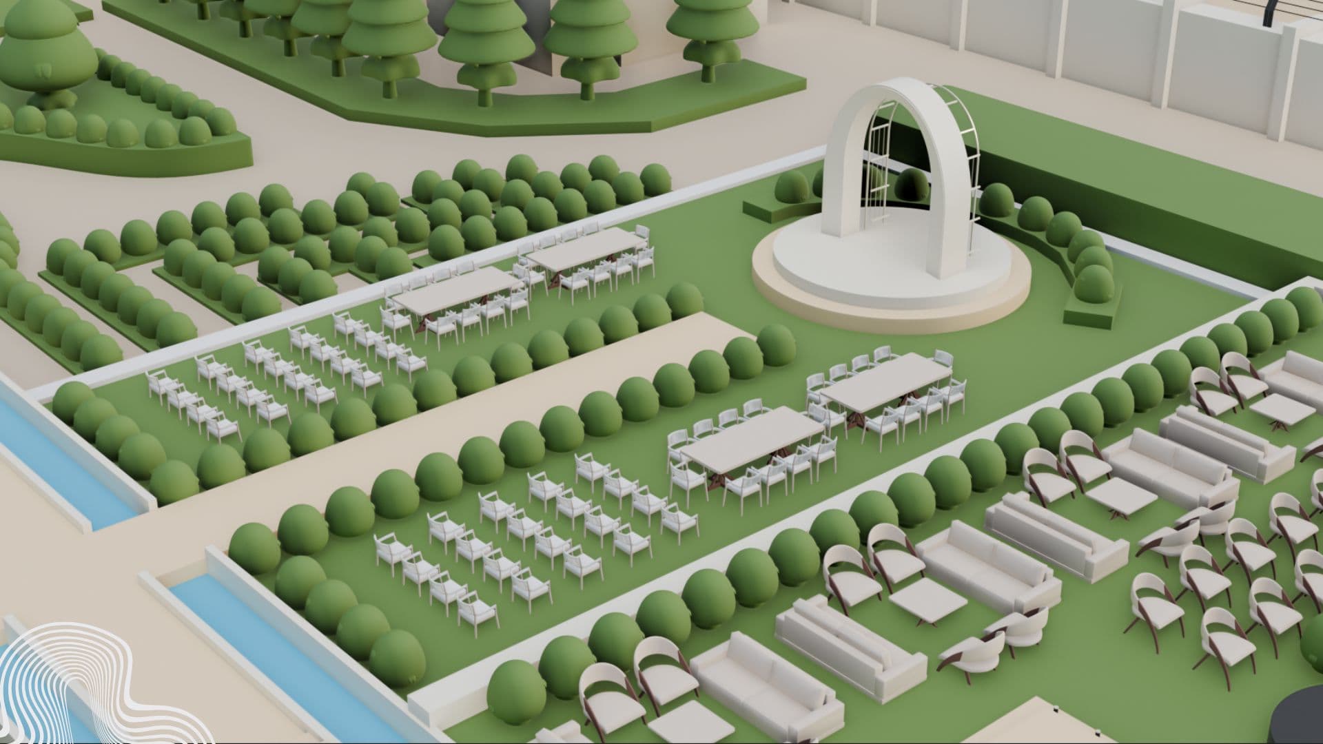 Tranquil garden pathway